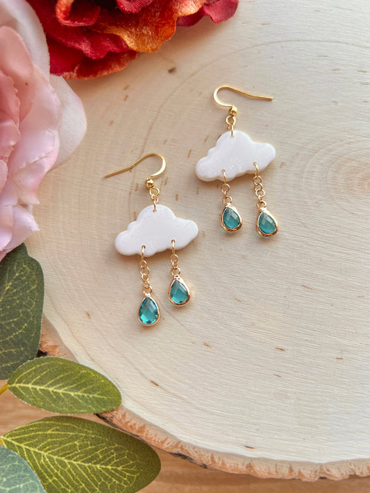 Sparkly Cloud Earring Dangles