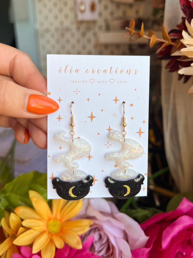 Magical Opal Cauldron Earrings