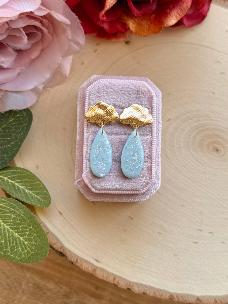 Golden Cloud Drop Studs