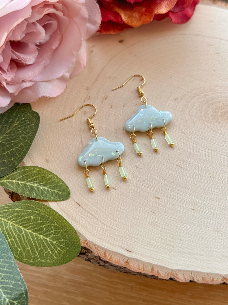 Sage Opal Cloud Earrings