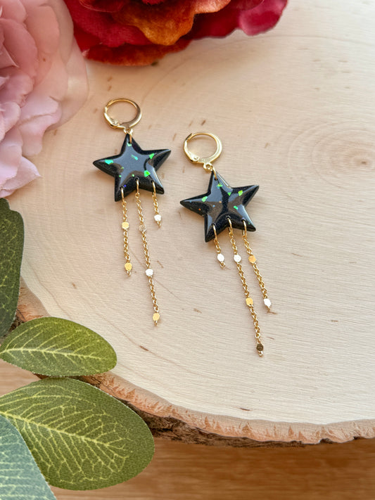 Opal Stars with Gold Chains