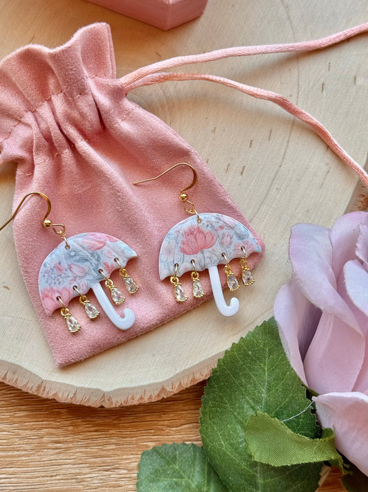 Crystal Umbrella Earrings
