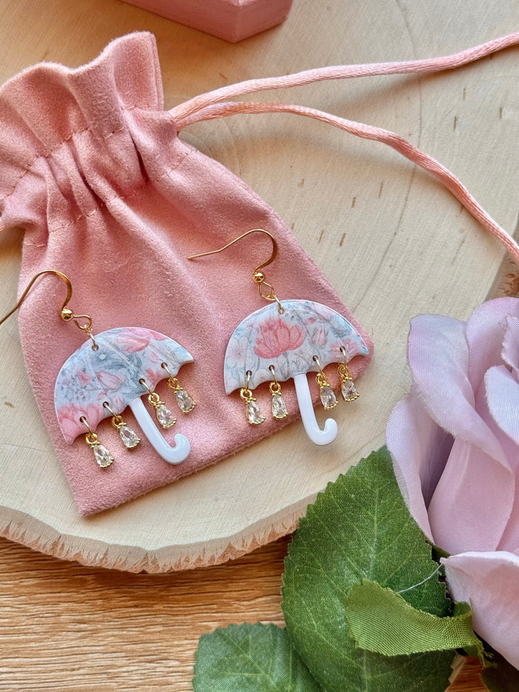 Crystal Umbrella Earrings