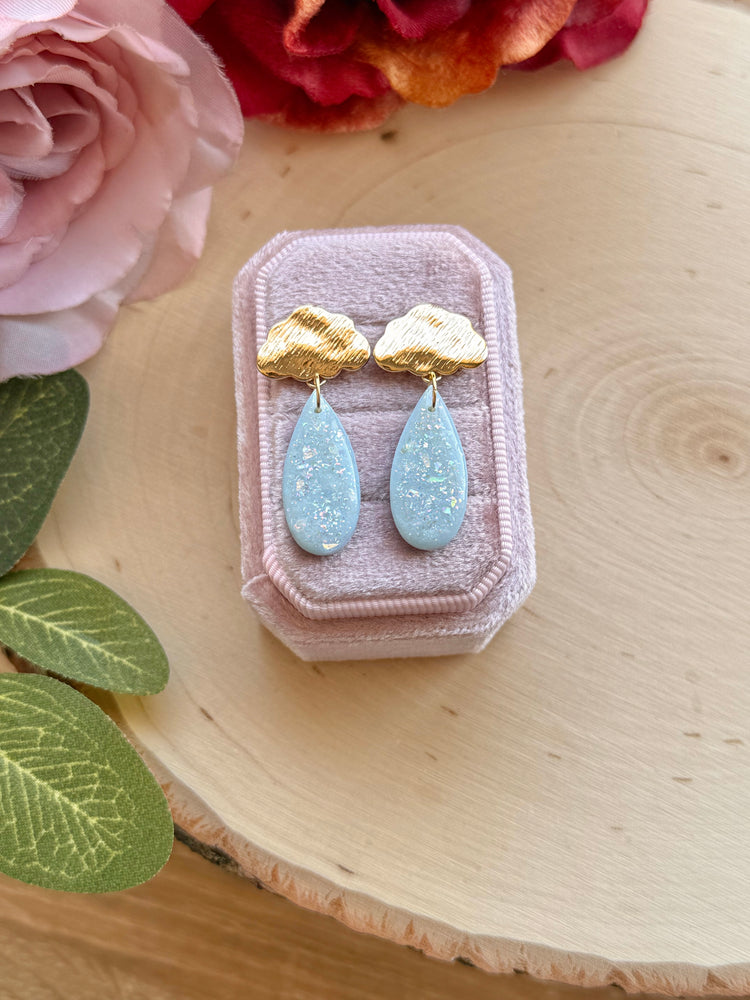 Golden Cloud Drop Studs