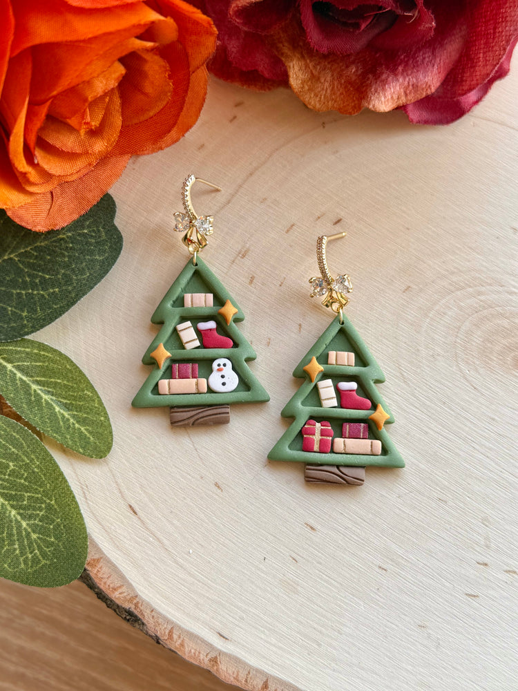 Storybook Christmas Tree Earrings