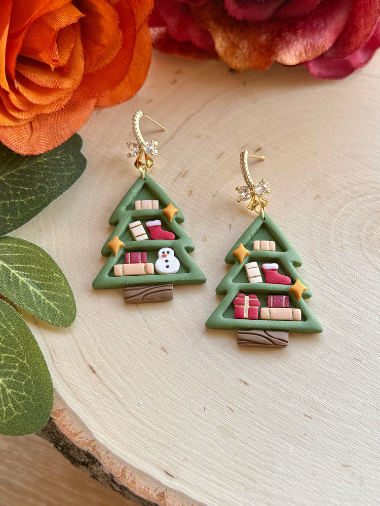 Storybook Christmas Tree Earrings