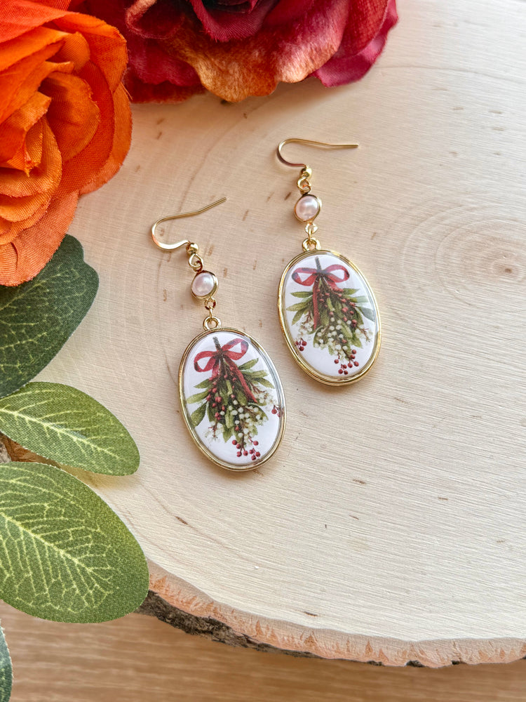 Enchanted Mistletoe Oval Drops