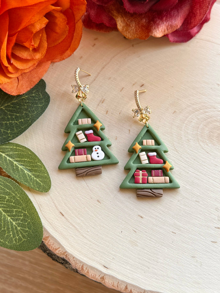 Storybook Christmas Tree Earrings