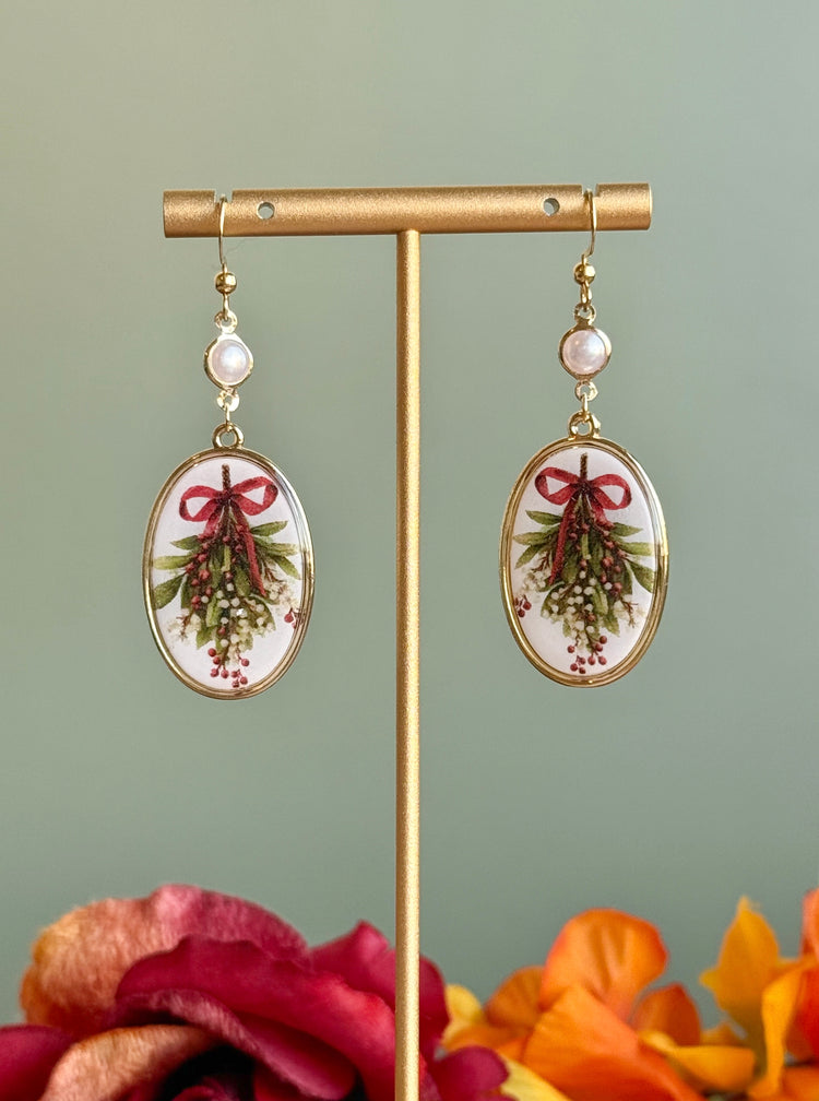 Enchanted Mistletoe Oval Drops