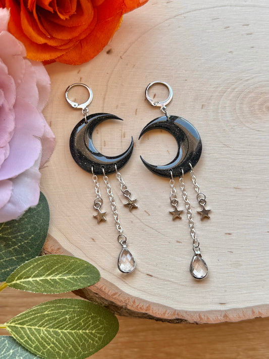 Large Moon Earrings