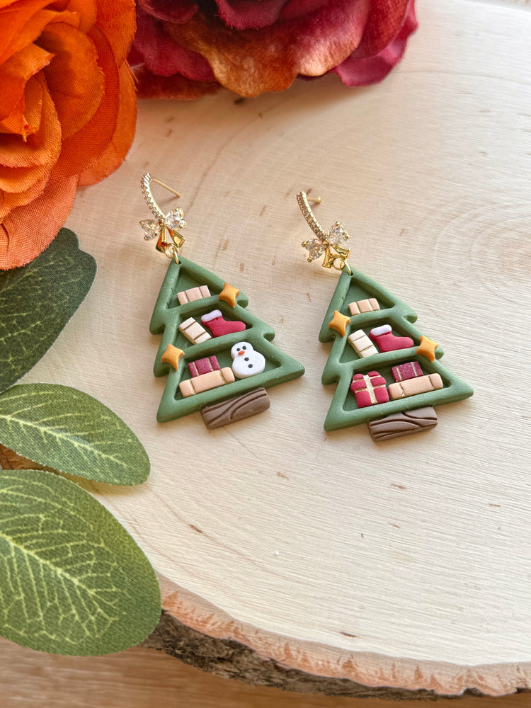 Storybook Christmas Tree Earrings