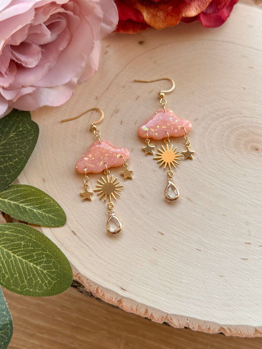 Golden Dusk Cloud Earrings