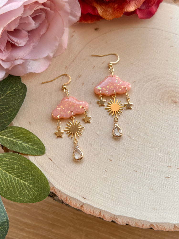 Golden Dusk Cloud Earrings