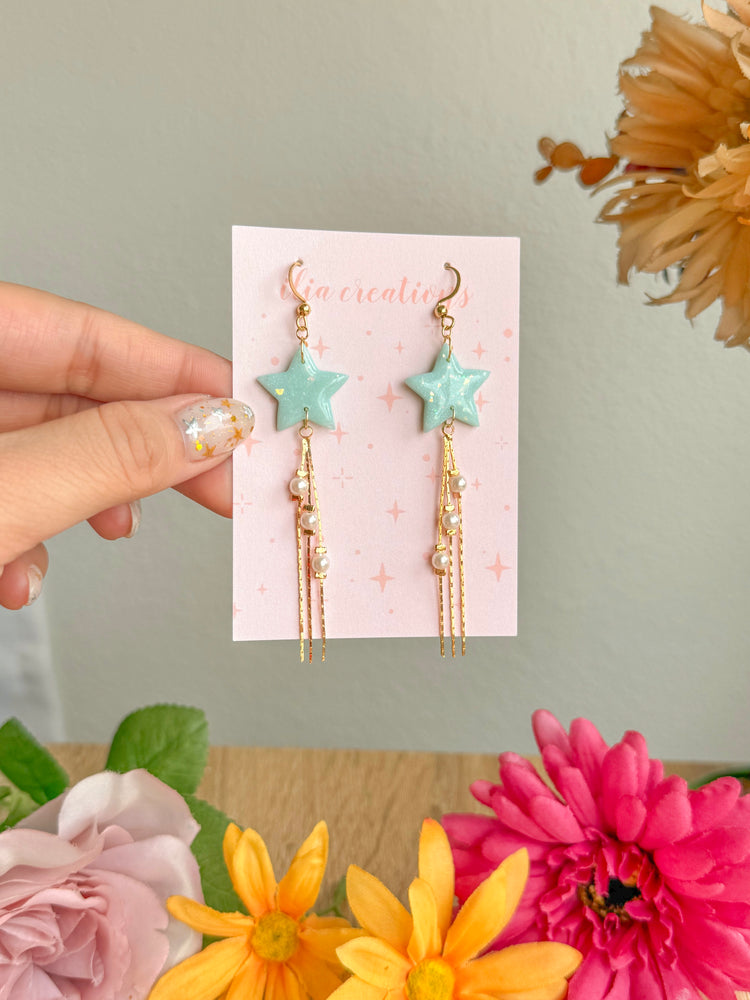 Sky Blue Star Earrings