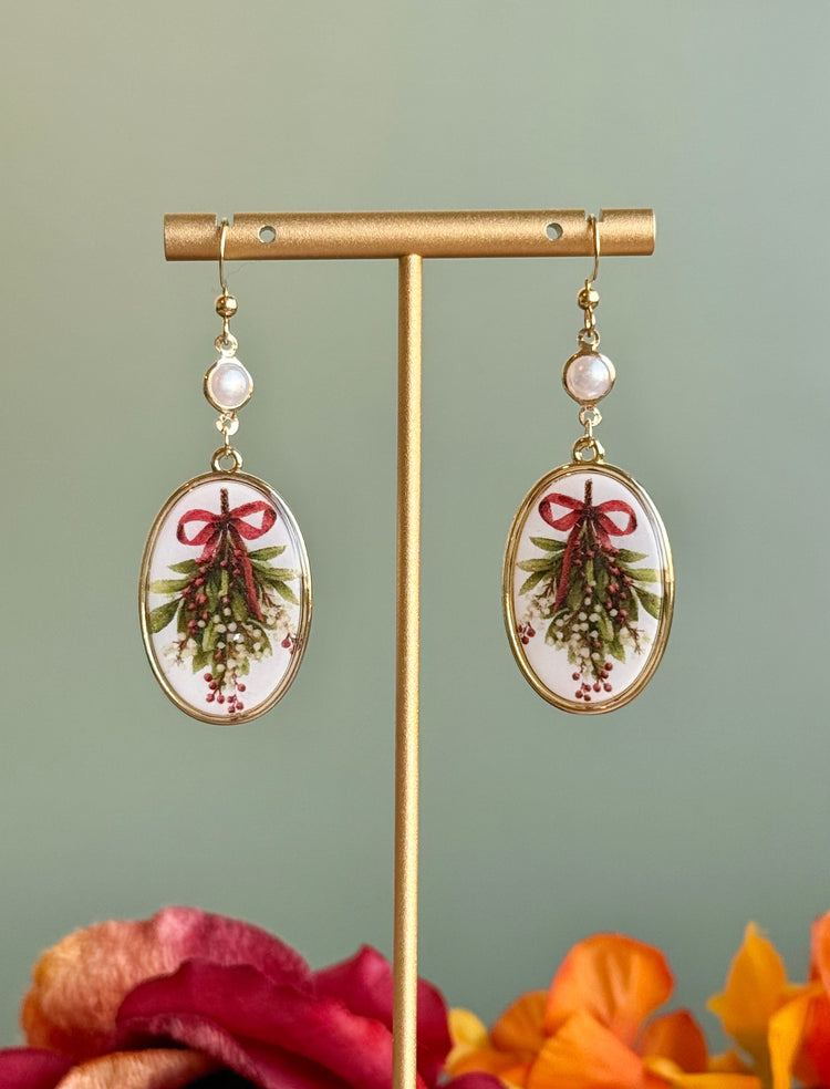 Enchanted Mistletoe Oval Drops