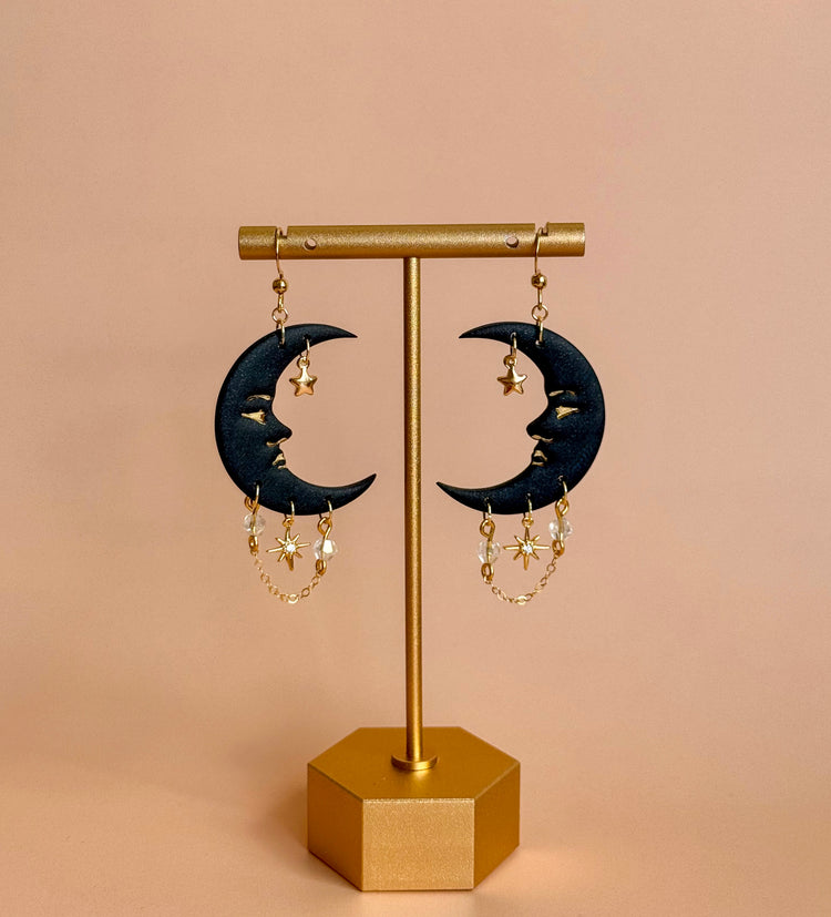 Black Moon Earring Hooks