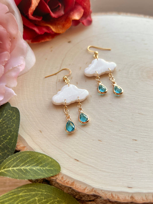 Sparkly Cloud Earring Dangles