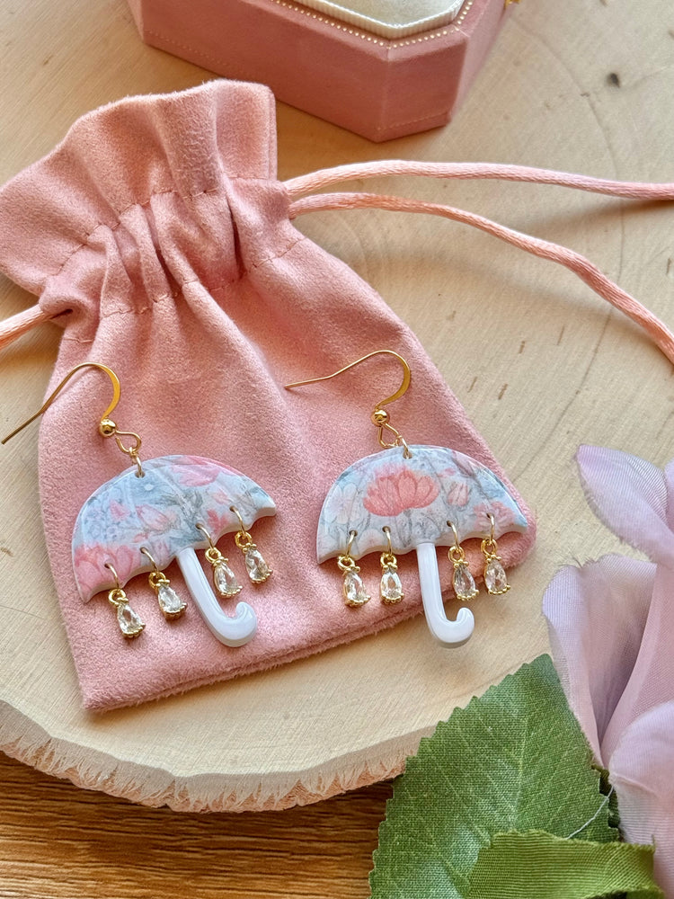 Crystal Umbrella Earrings
