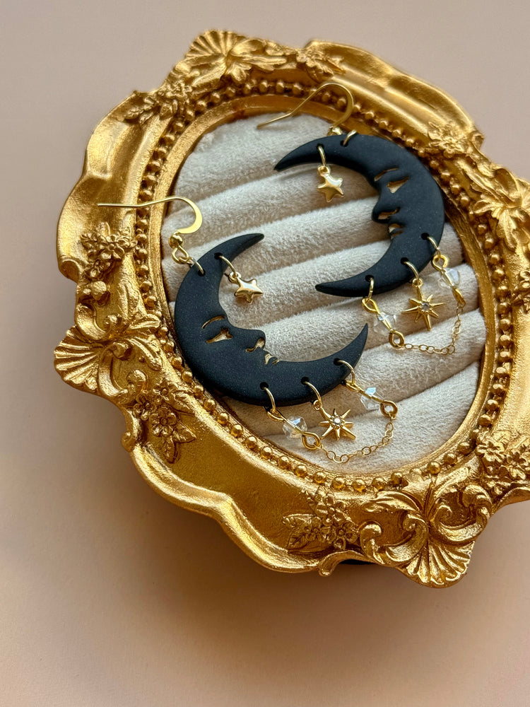 Black Moon Earring Hooks