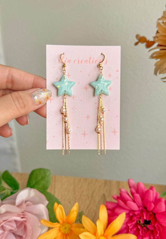 Sky Blue Star Earrings