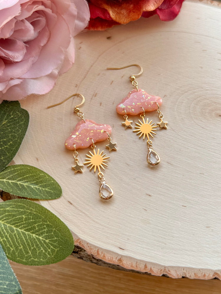 Golden Dusk Cloud Earrings