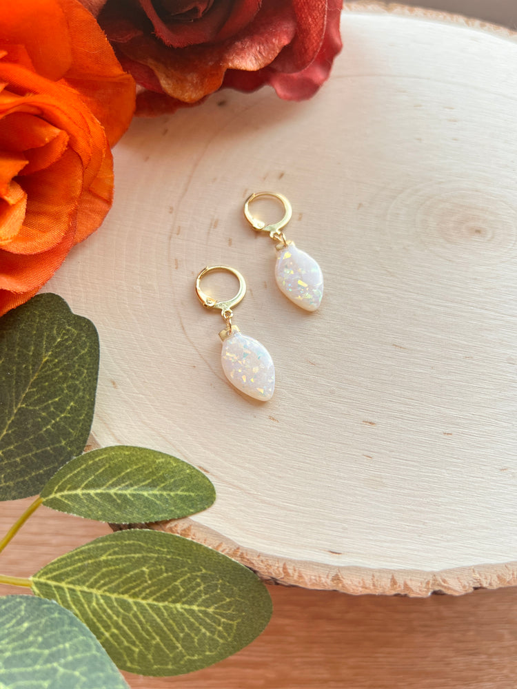 Opal Holiday Light Bulb Huggies