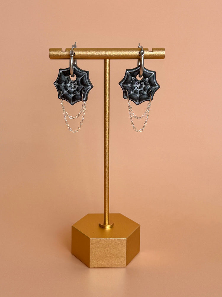 Spiderweb Hoop Earrings