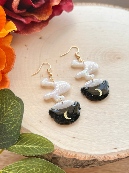 Magical Opal Cauldron Earrings