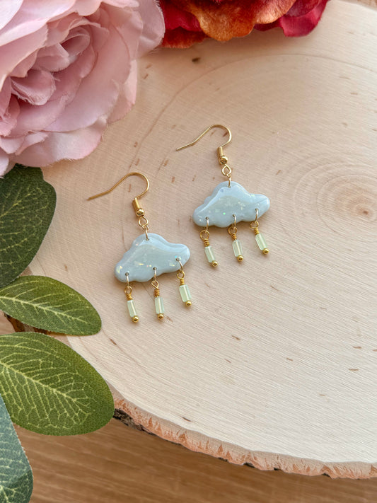 Sage Opal Cloud Earrings