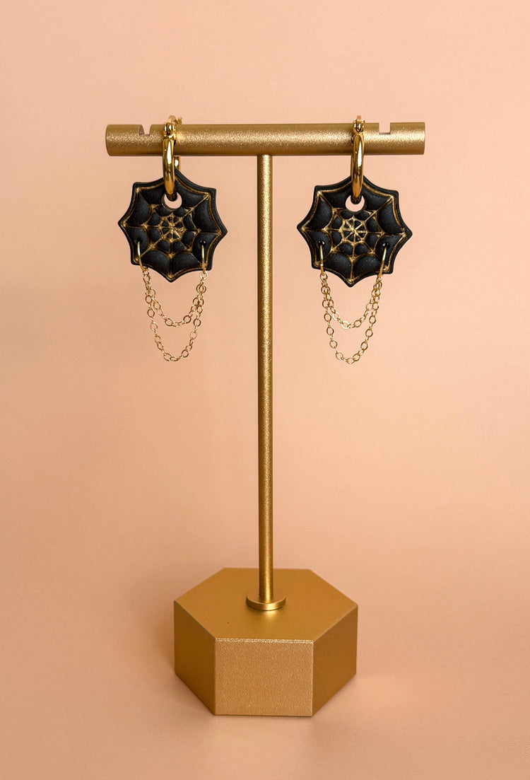 Spiderweb Hoop Earrings