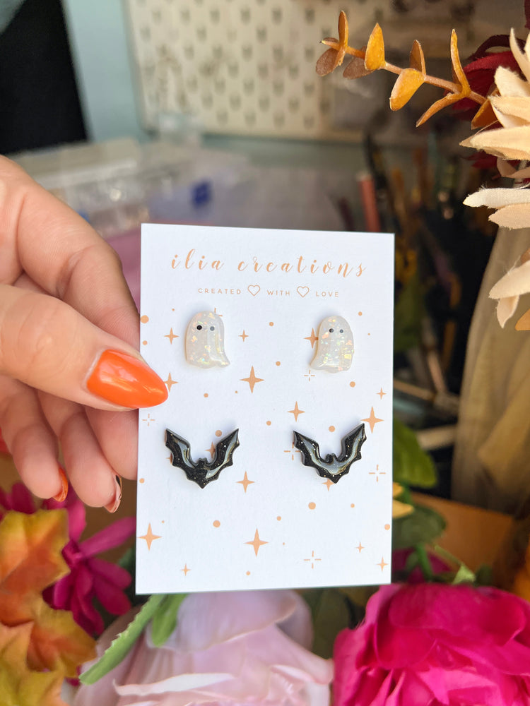 Opal Ghost & Bat Stud Pack