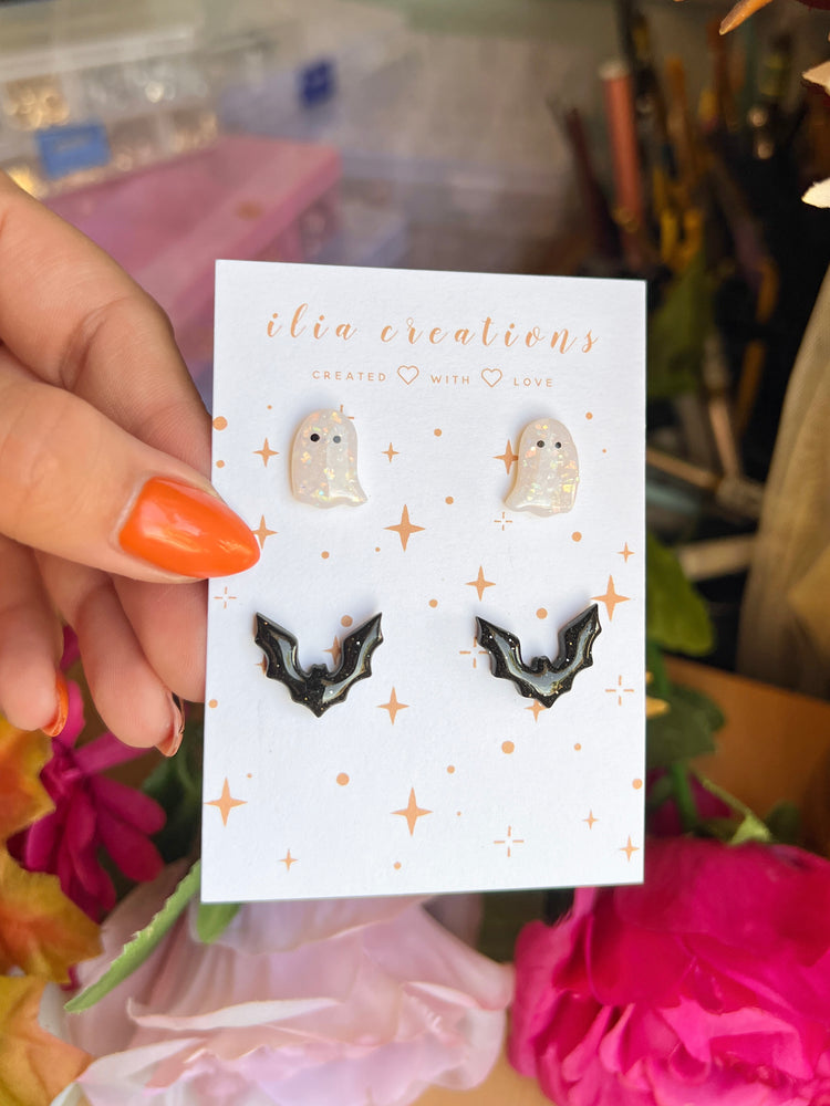 Opal Ghost & Bat Stud Pack